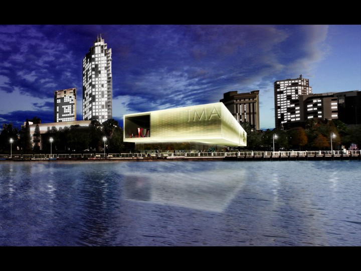 Tampa Museum of Art Across river evening